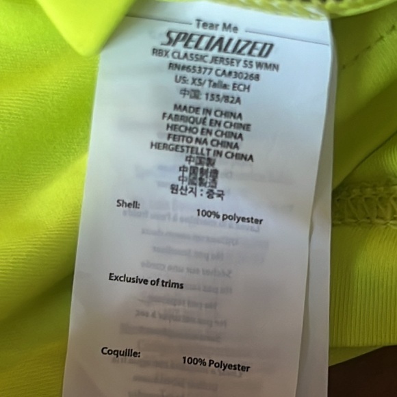 Specialized Women's RBX Classic Cycle Jersey Color HYP Size XS NWT - Picture 9 of 13